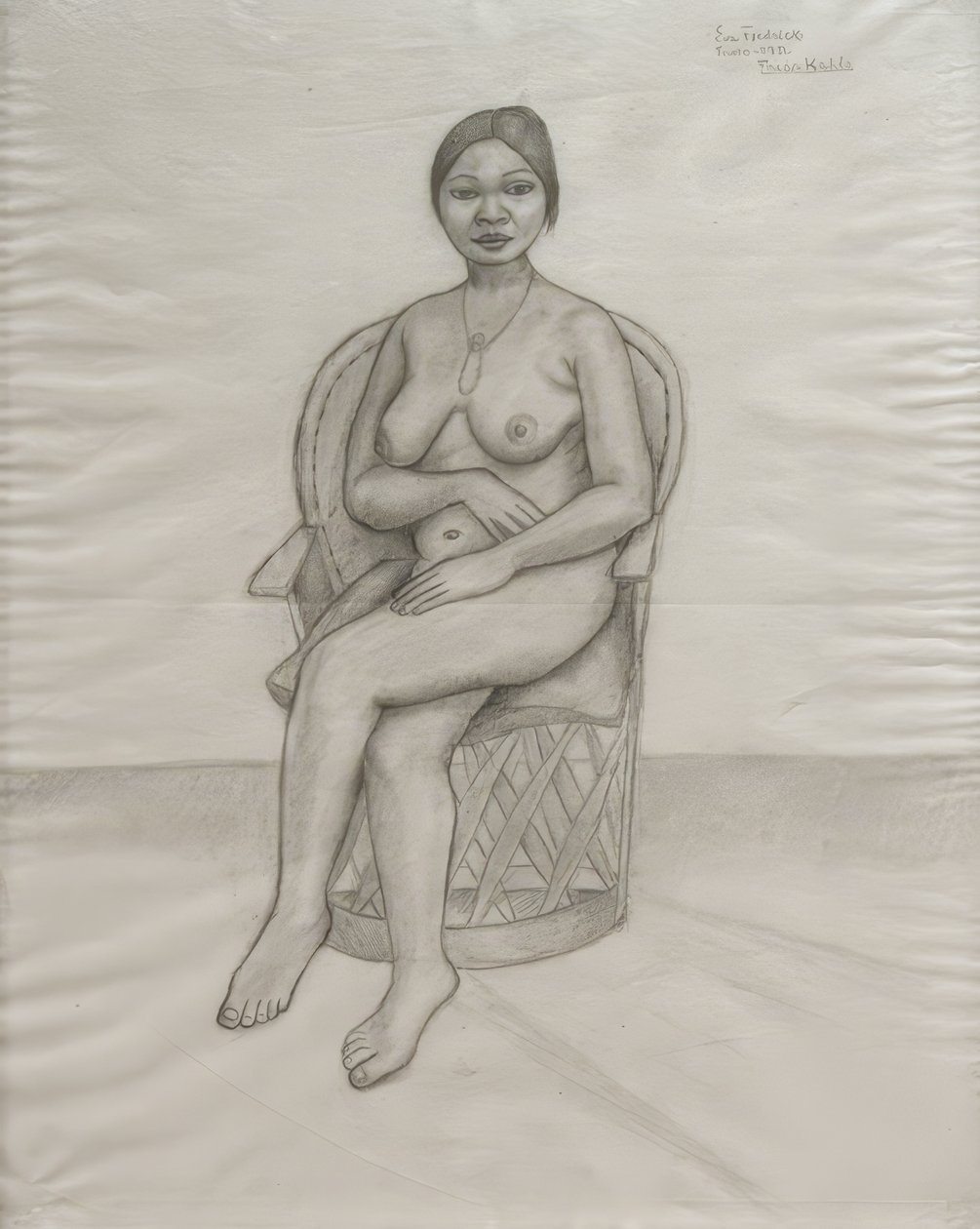 Eva Frederick nua de Frida Kahlo