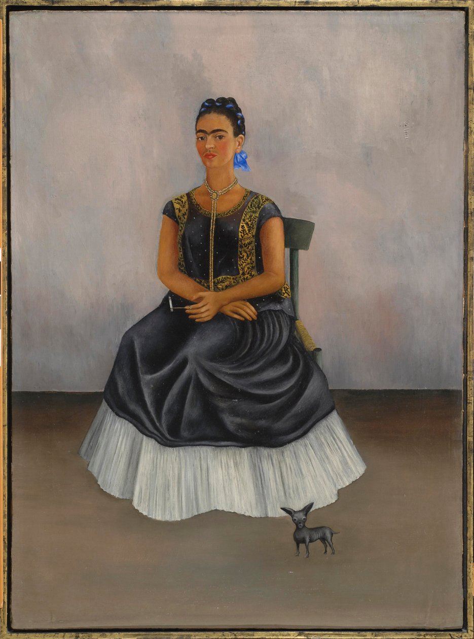 Cão Itzcuintli comigo (Autorretrato) de Frida Kahlo