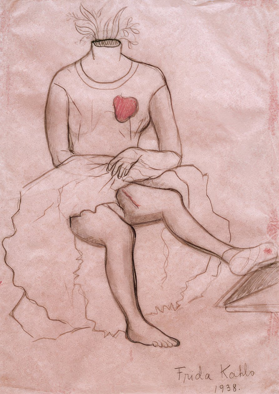 Autorretrato mostrando a cicatriz de Frida Kahlo