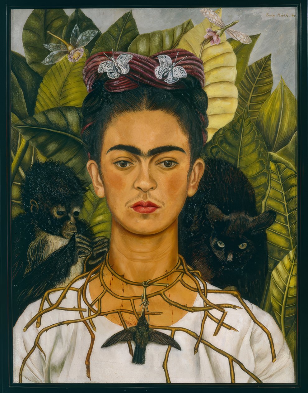 Autorretrato com gola de espinhos de Frida Kahlo