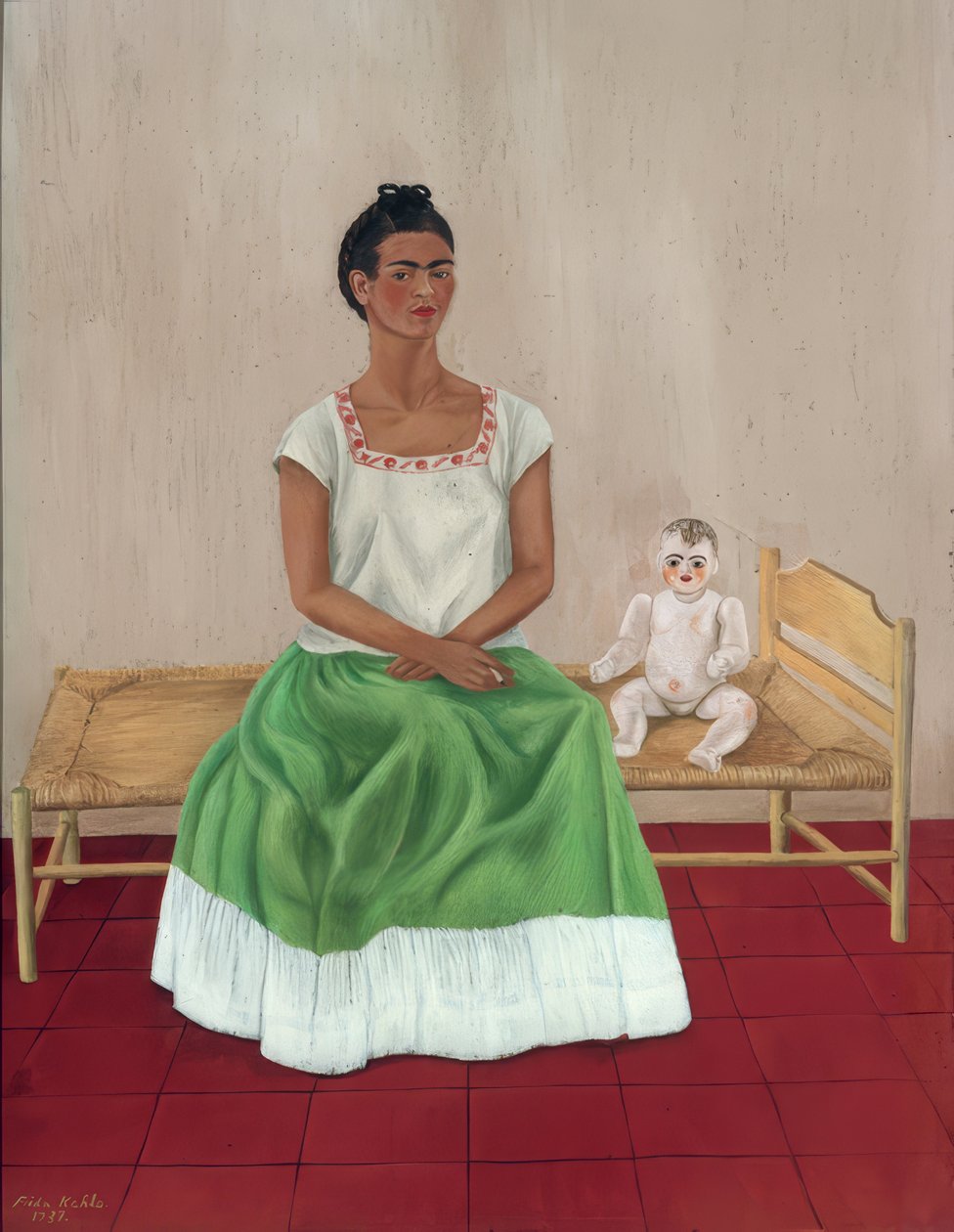 Autorretrato com cama de Frida Kahlo