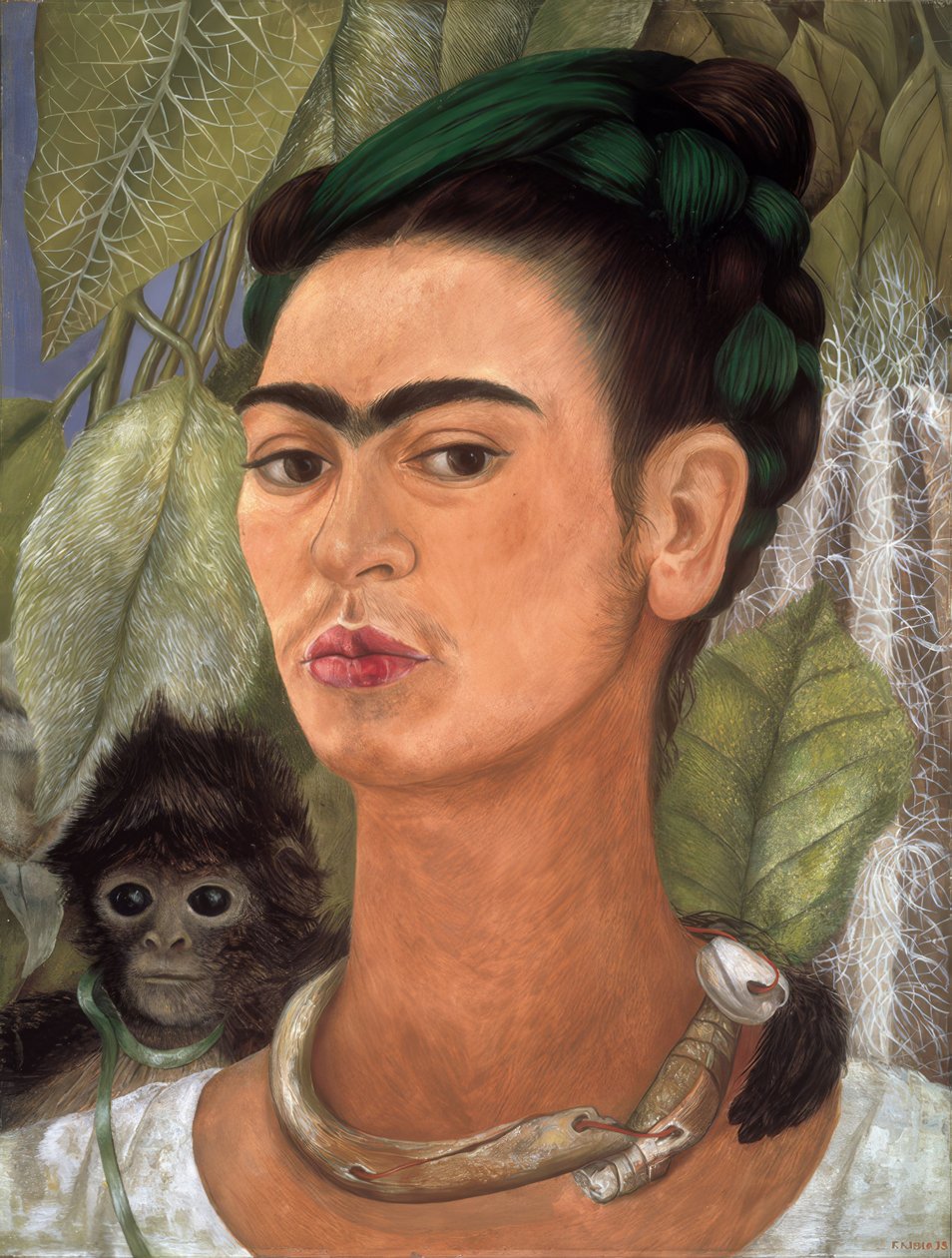 Autorretrato com macaco de Frida Kahlo
