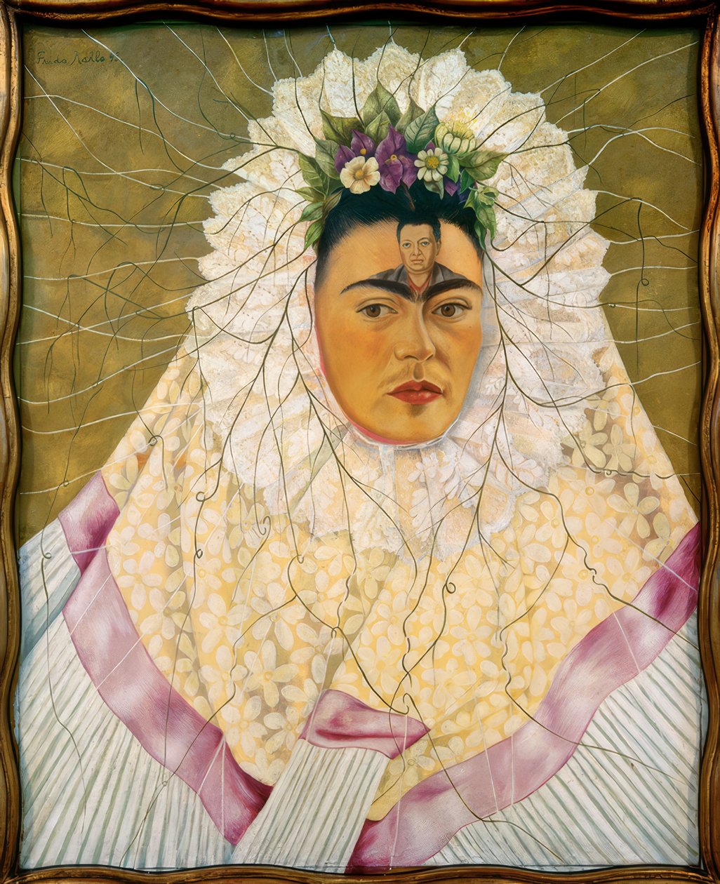 Autorretrato como Tehuana ou Diego nos meus pensamentos de Frida Kahlo