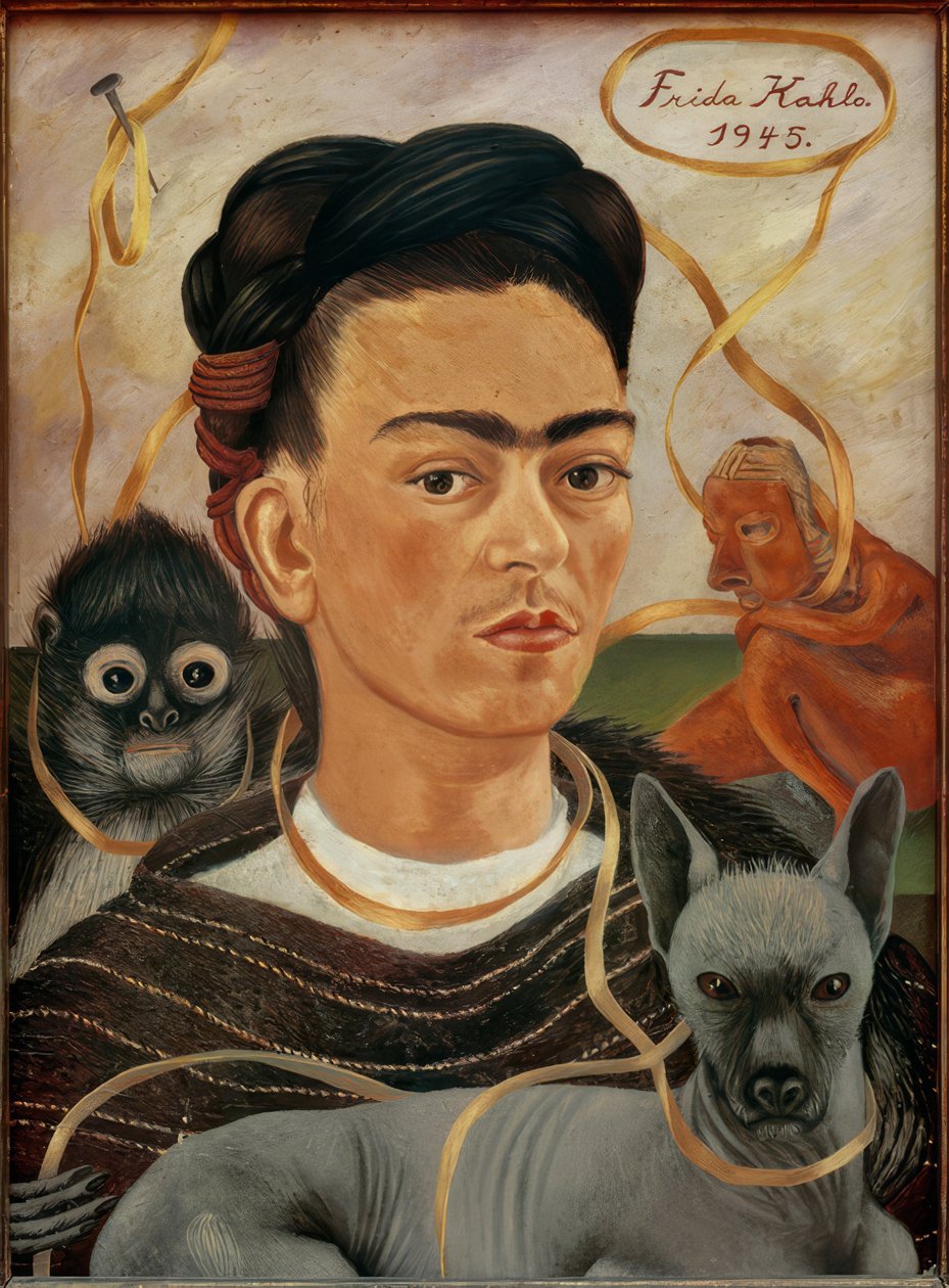 Autorretrato com macaquinhos de Frida Kahlo