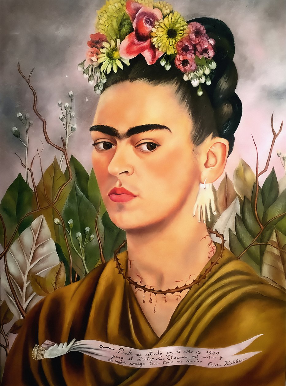Autorretrato, dedicado ao Dr. Eloesser de Frida Kahlo