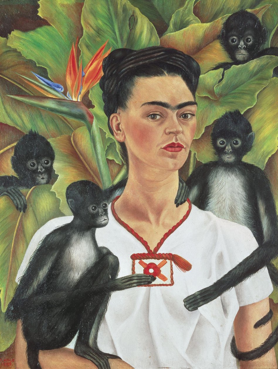 Autorretrato com macacos de Frida Kahlo