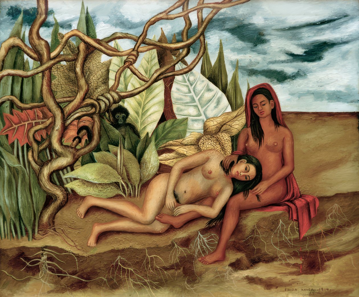 Dois nus na floresta de Frida Kahlo