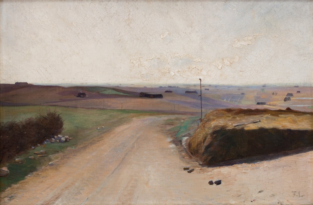 Uma paisagem. A Ilha de Mors, Jutlândia de Fridolin Johansen
