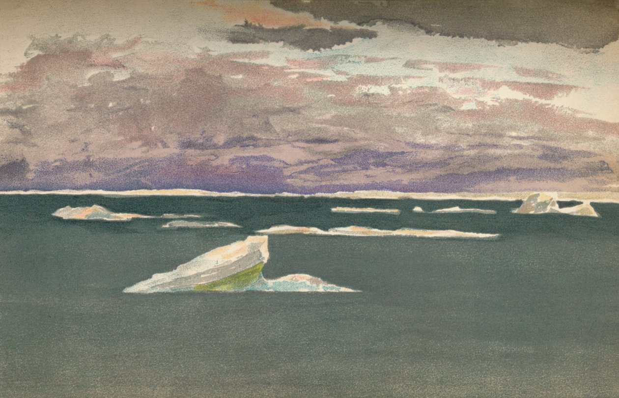À margem do gelo - tempestade de recolhimento, 14 de setembro de 1893, 1897 de Fridtjof Nansen