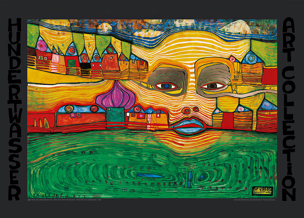 Irinaland acima dos Balcãs de Friedensreich Hundertwasser