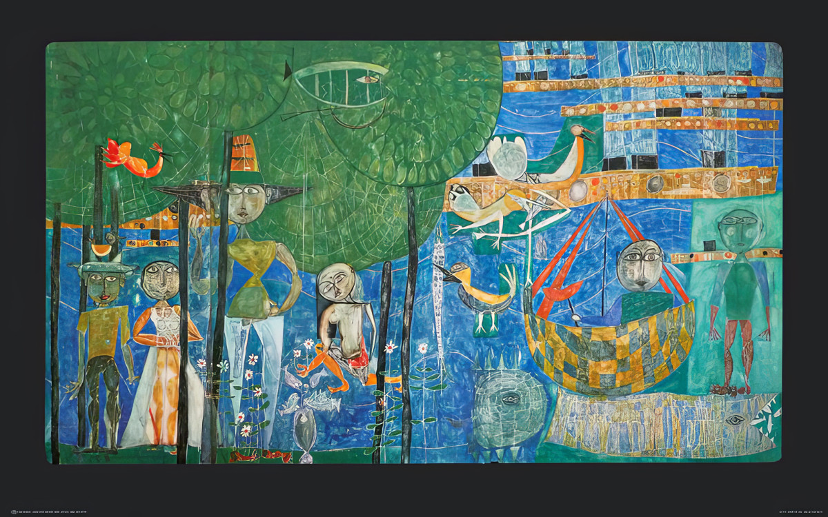 Paraíso - Terra das pessoas, dos pássaros e dos navios de Friedensreich Hundertwasser