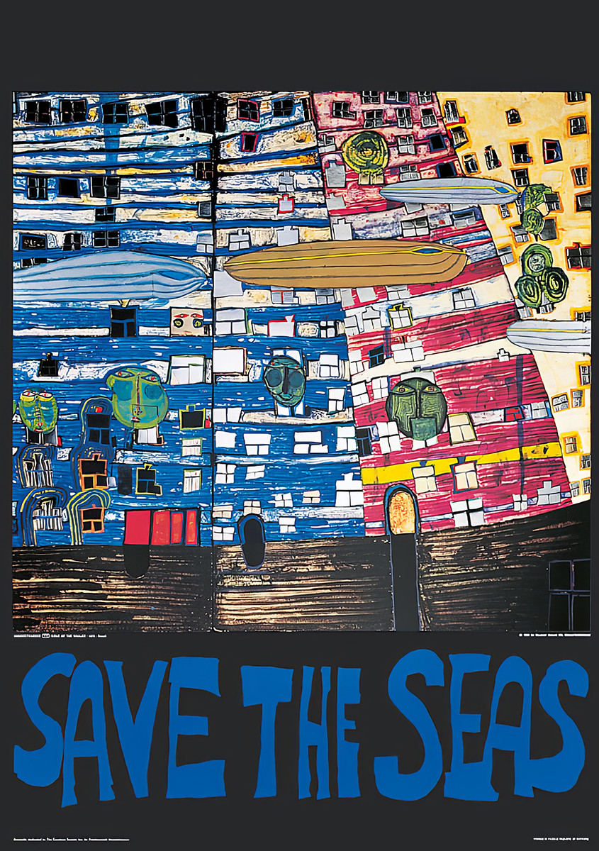 Salve os oceanos de Friedensreich Hundertwasser