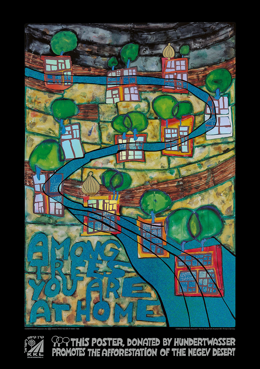 Entre as árvores, sentes-te em casa de Friedensreich Hundertwasser