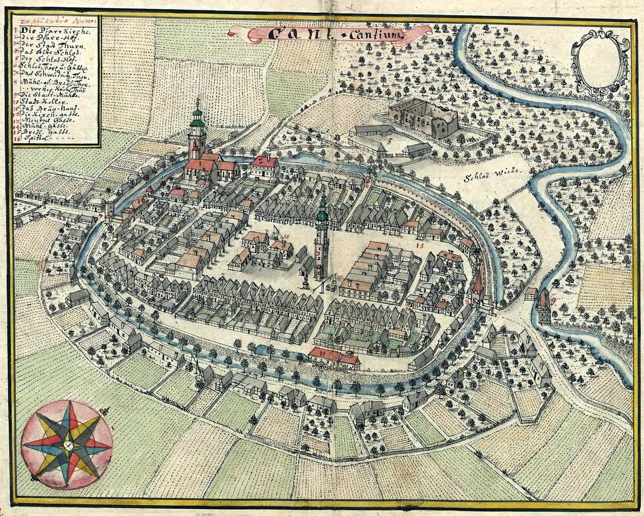A cidade de Kąty Wrocławskie de Friedrich Bernhard Werner