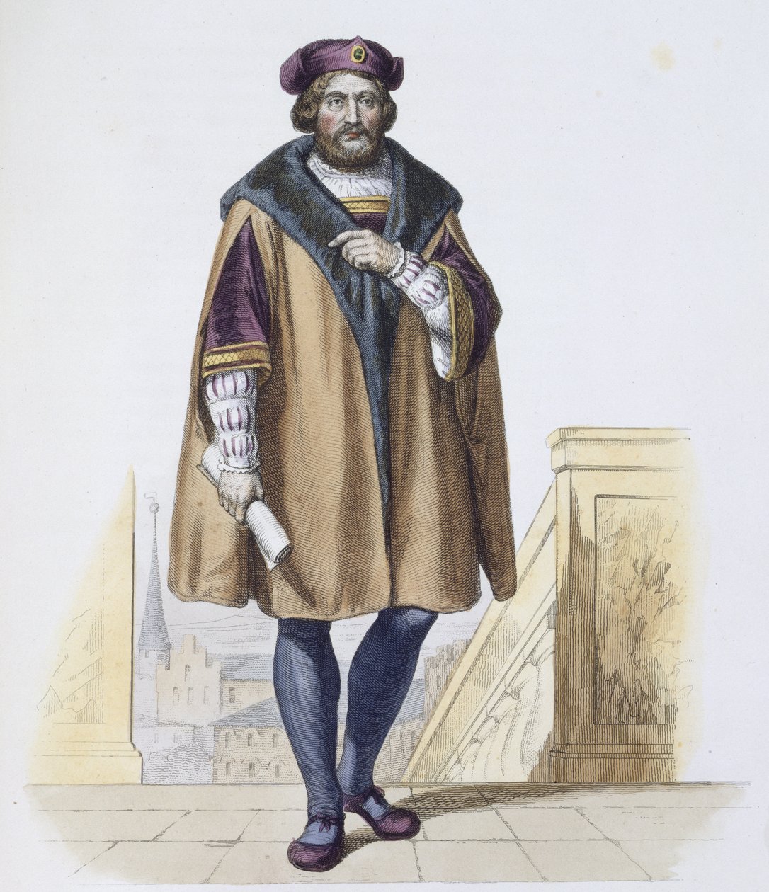 Pierre de Ronsard (1524-85) gravado por Delaistre de Friedrich Bouterwek