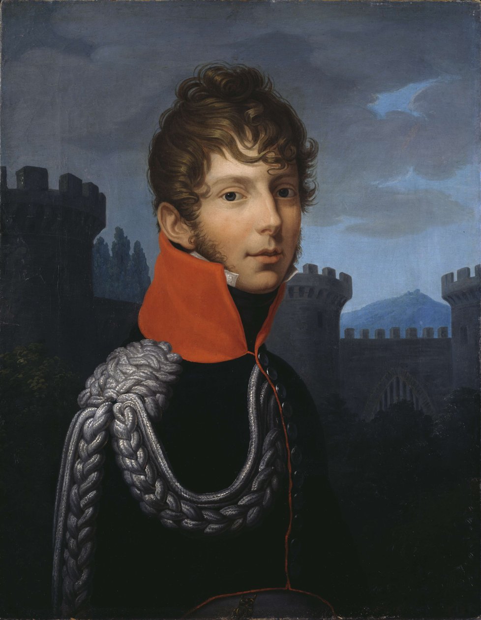 Retrato do Capitão Wilhelm Friedrich von Dalwigk para Watch Castle de Johann Friedrich Bury