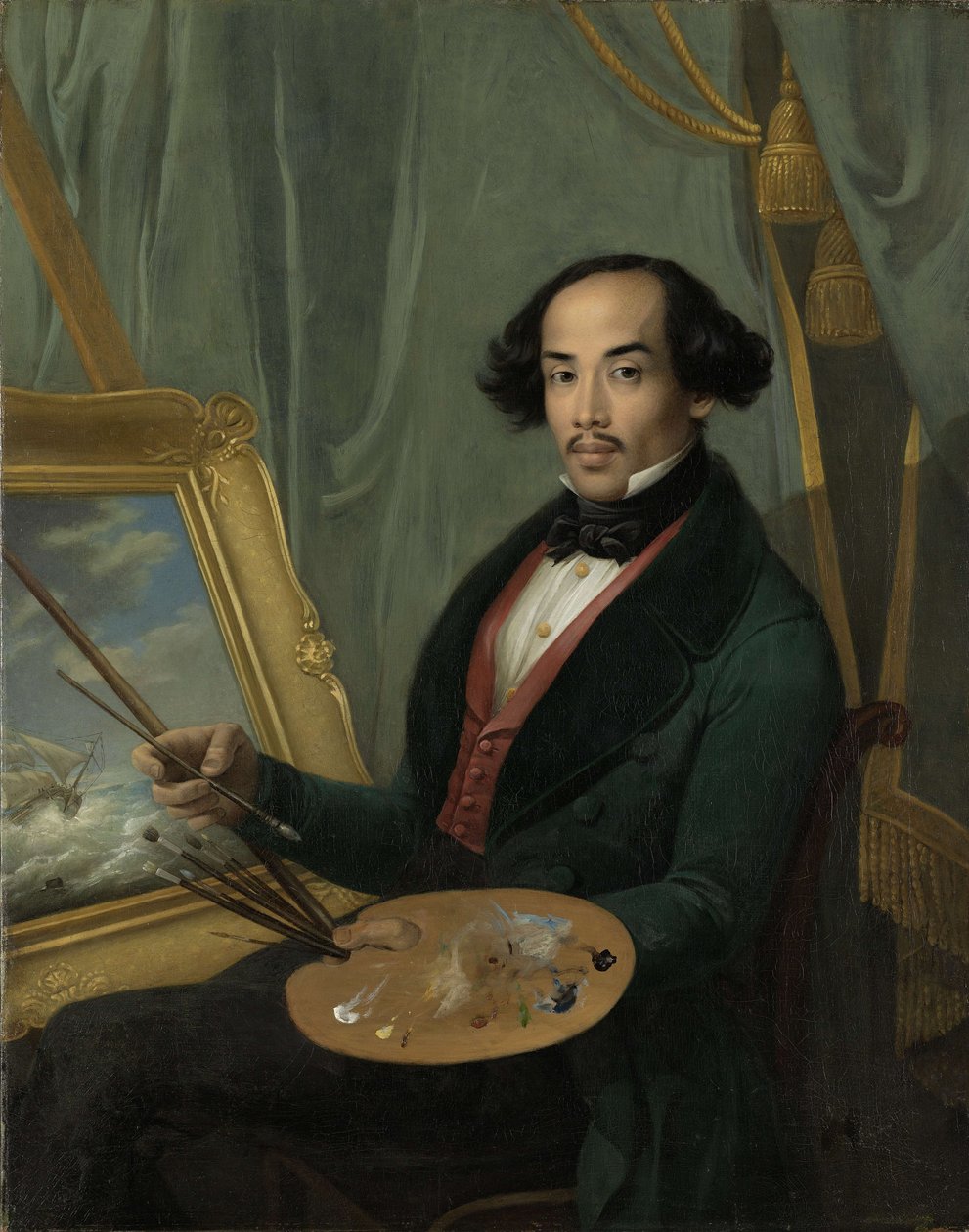Retrato de Raden Saleh (1811-1880) de Friedrich Carl Albert Schreuel