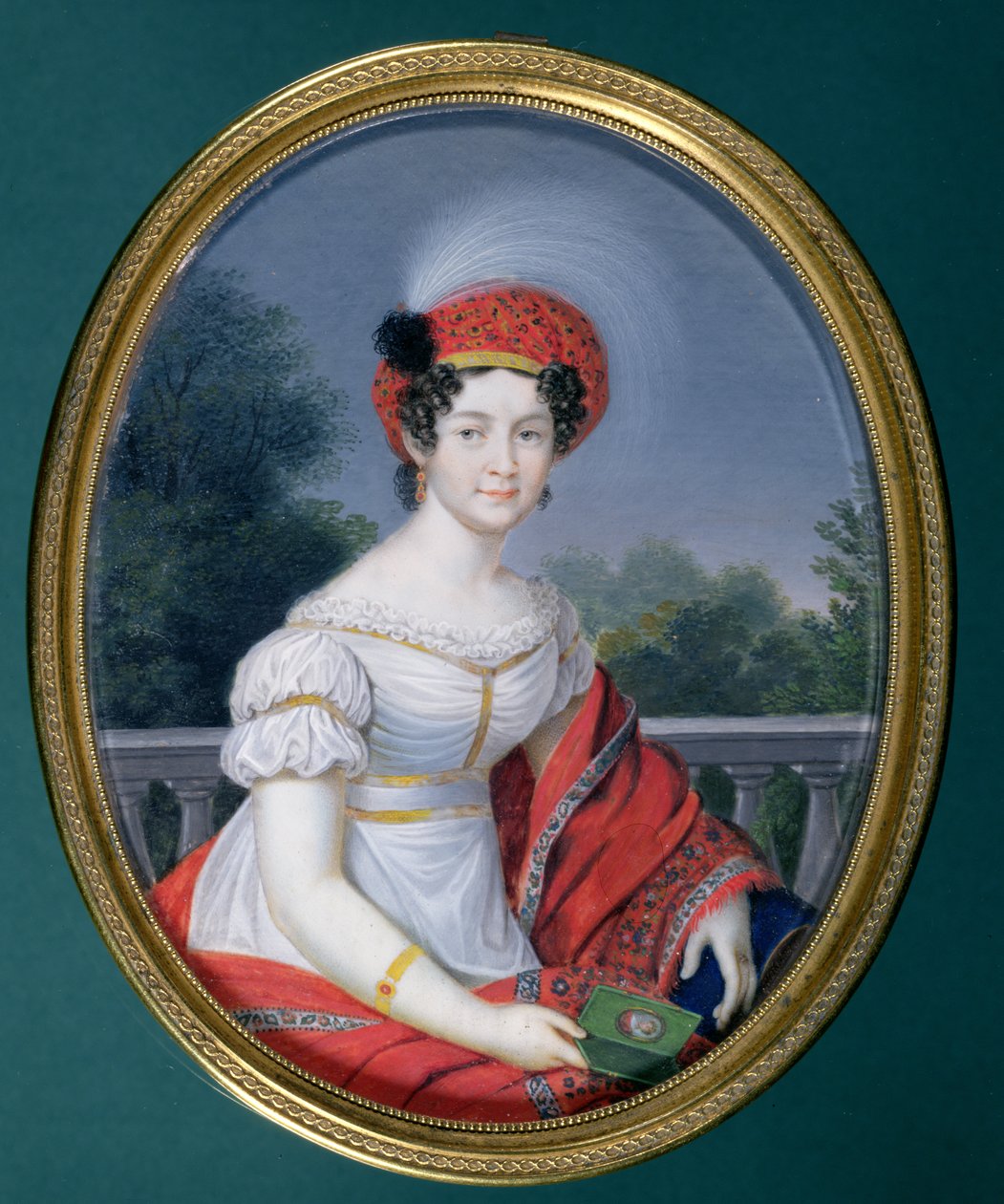 Catherine Paulovna, Grã-Duquesa da Rússia, Rainha de Wurttemberg (1788-1819) (miniatura) de Friedrich Fleischmann