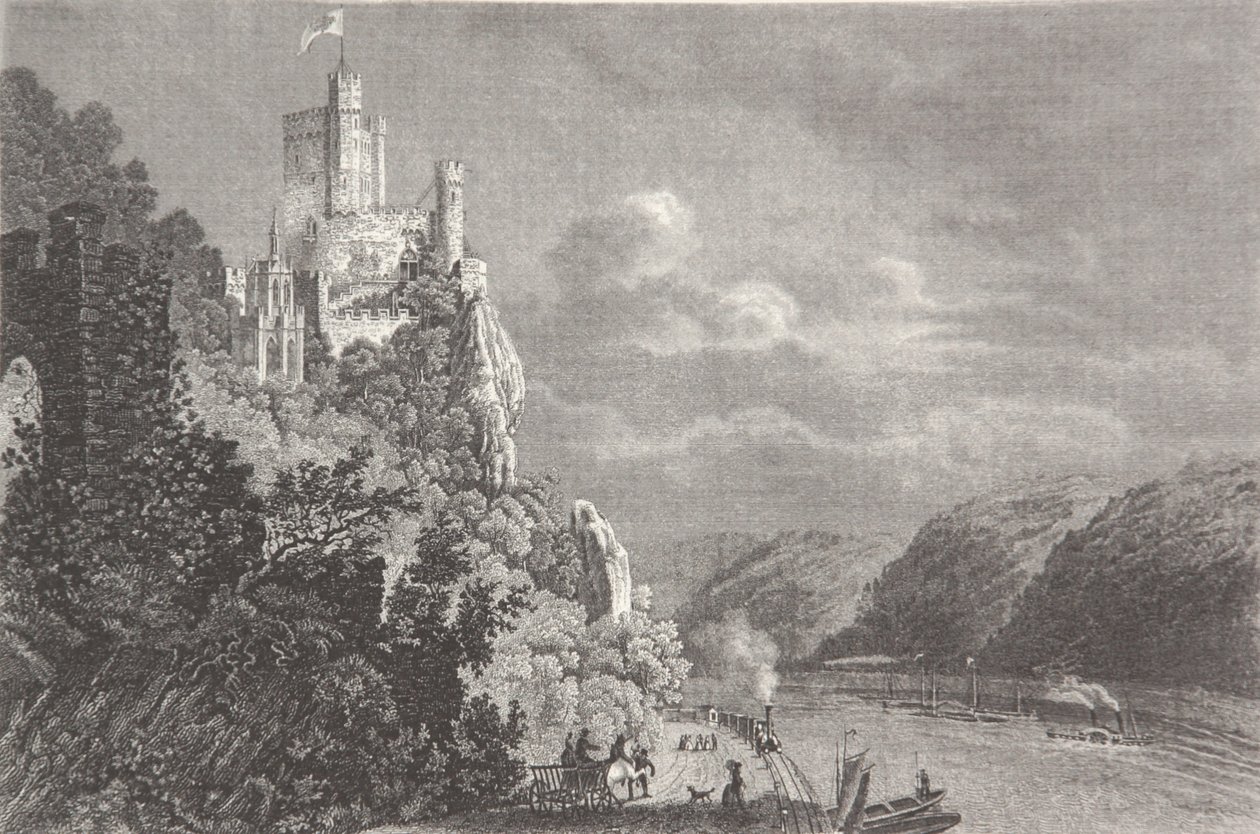 Burg Rheinstein de Pierre Joseph Redouté