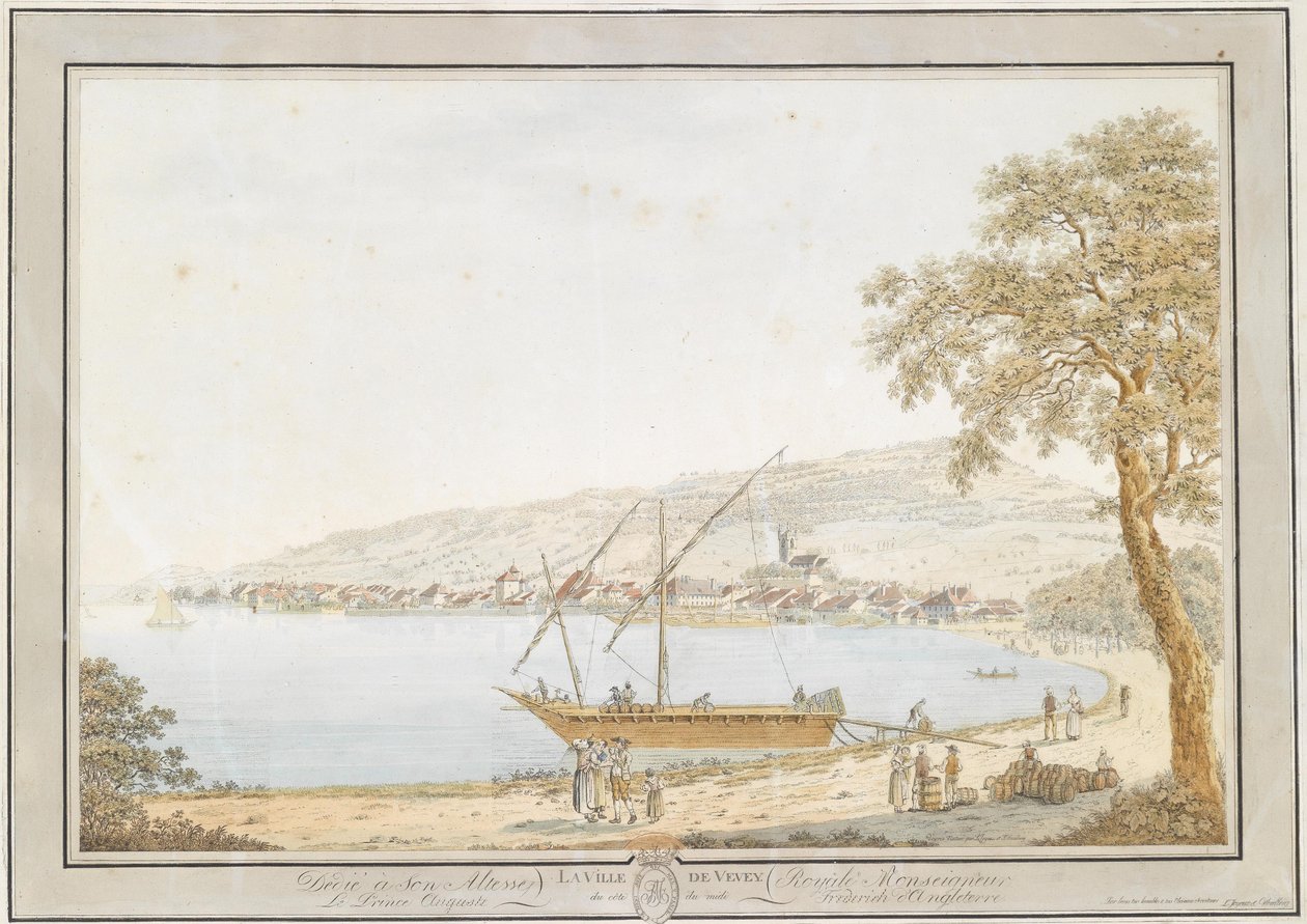 Ver em Vevey no Lago de Genebra de Friedrich Georg Wexelberg