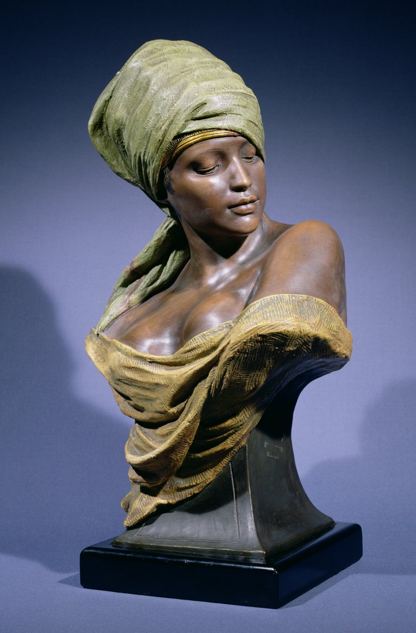 Menina núbia (terracota pintada à mão) de Friedrich Goldscheider