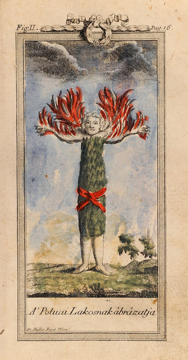 Ilustração em Ludvig Holberg - A Viagem de Niels Klim ao Mundo Subterrâneo de Friedrich Müller