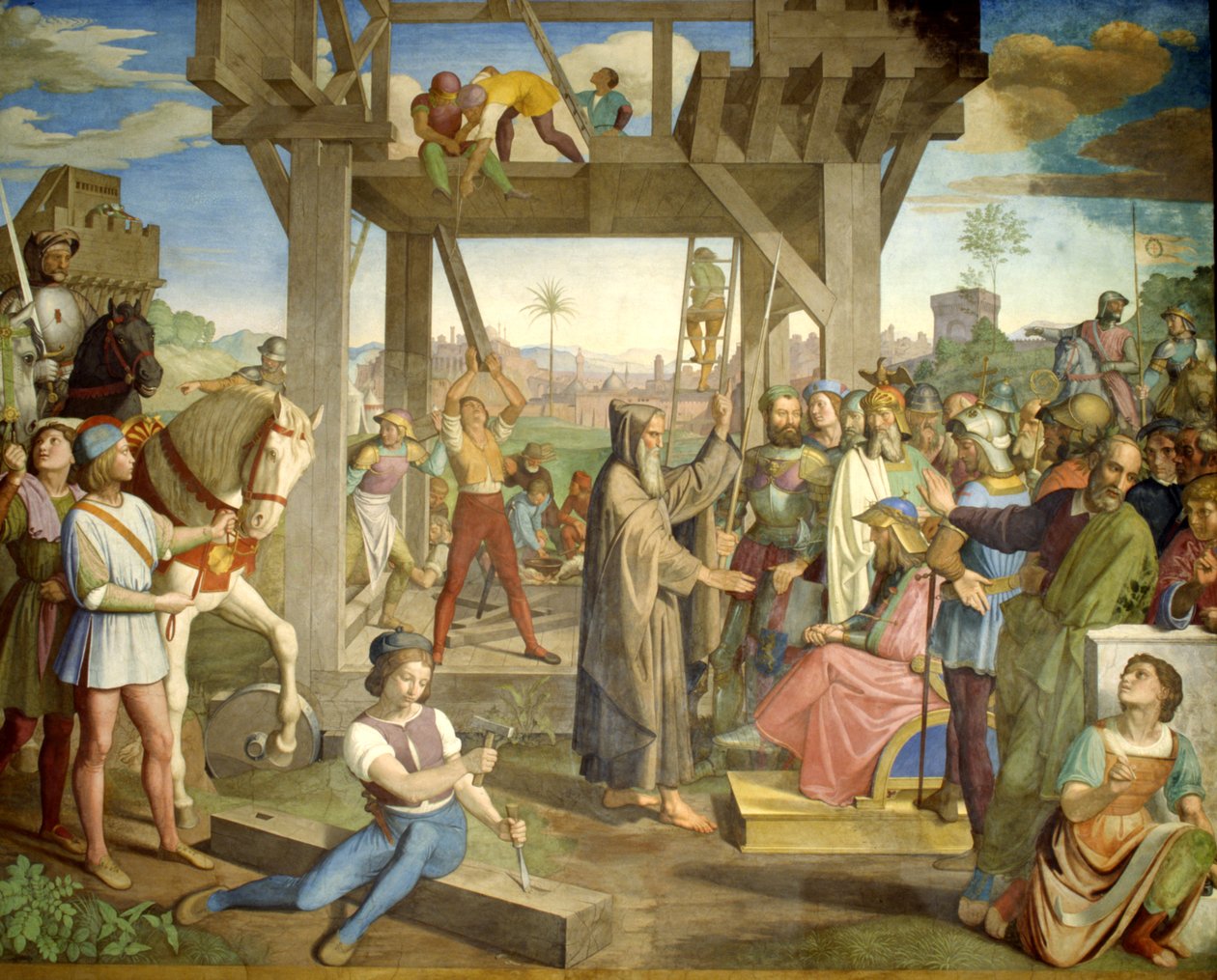 Preparativos para o assalto a Jerusalém de Friedrich Overbeck