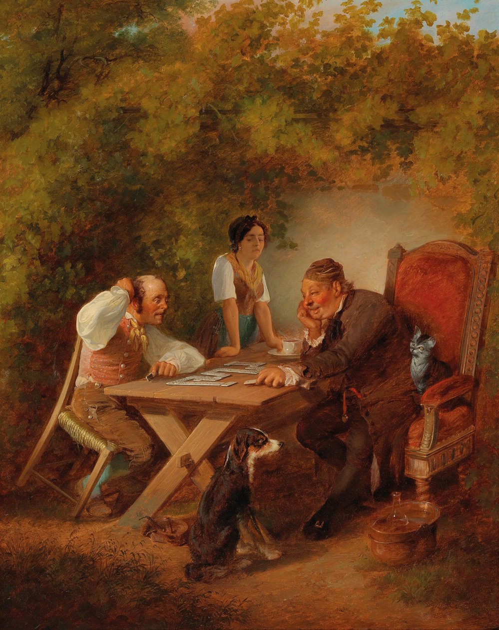 Jogadores de dominó de Friedrich Ludwig Christian Sturm