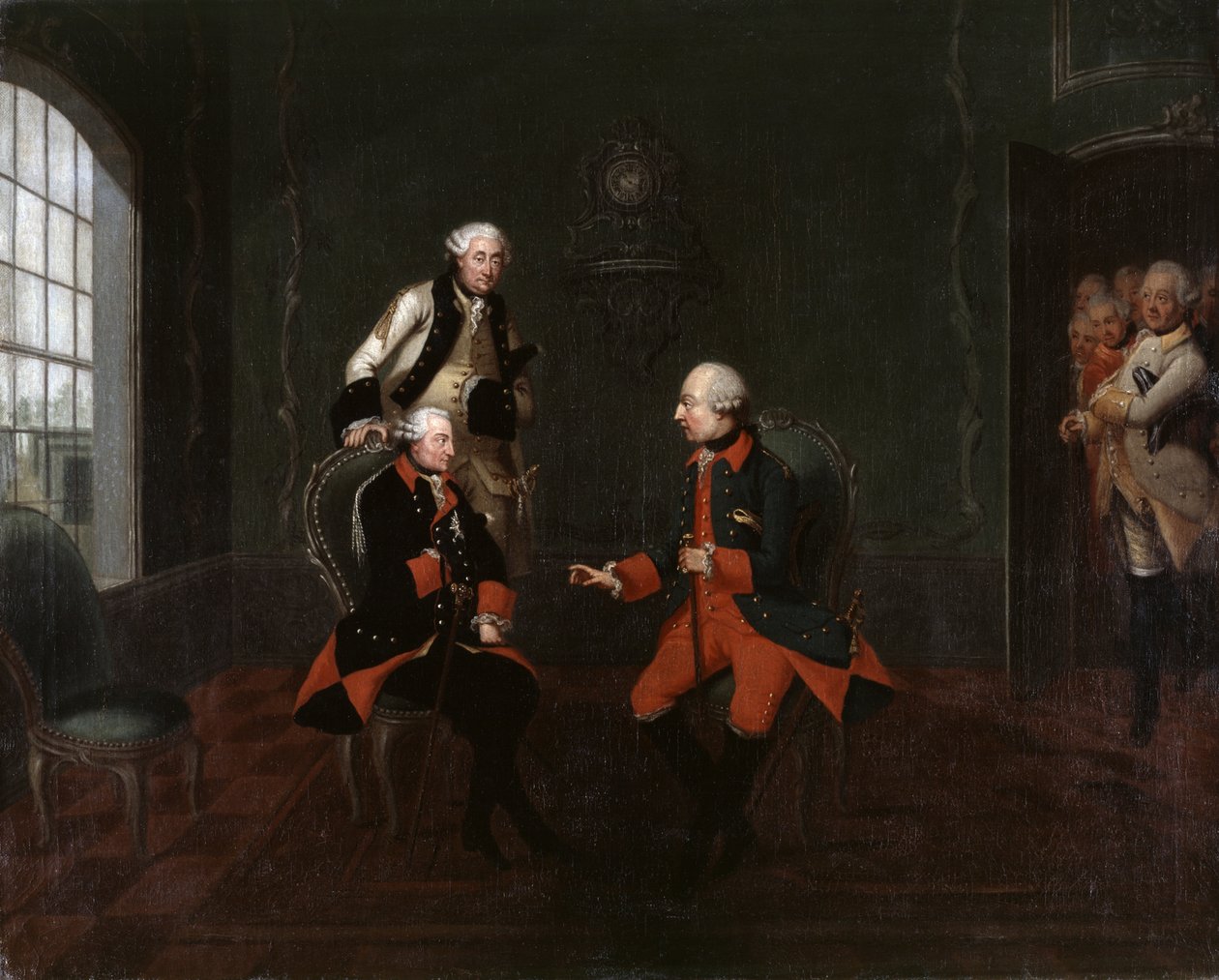 Encontro entre Frederico o Grande e o Imperador José II em Neisse de Friedrich Wilhelm Bock