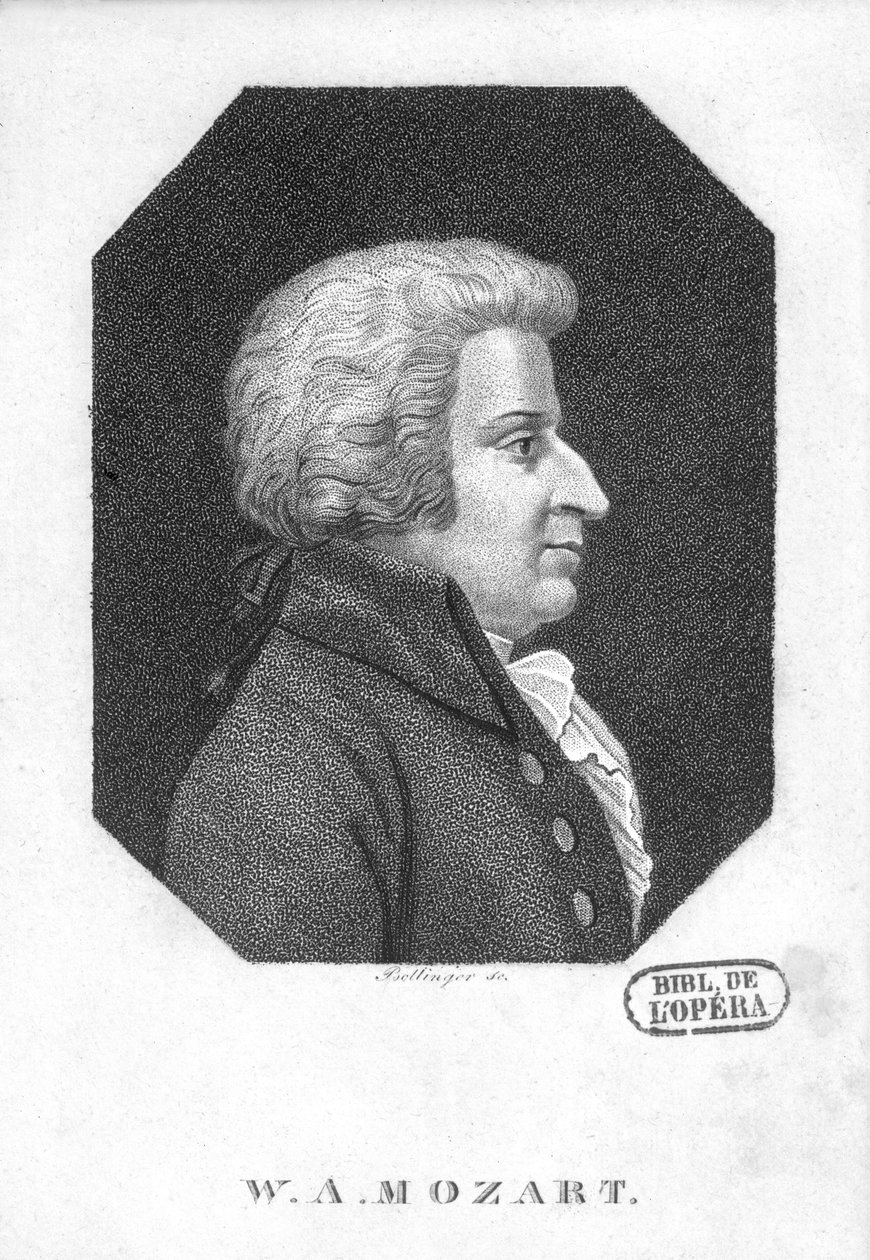 Wolfgang Amadeus Mozart (1756-91) de Friedrich Wilhelm Bollinger
