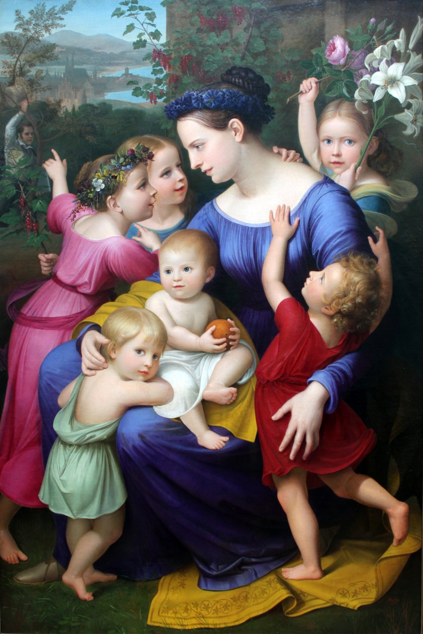 A família do artista de Friedrich Wilhelm Herbig
