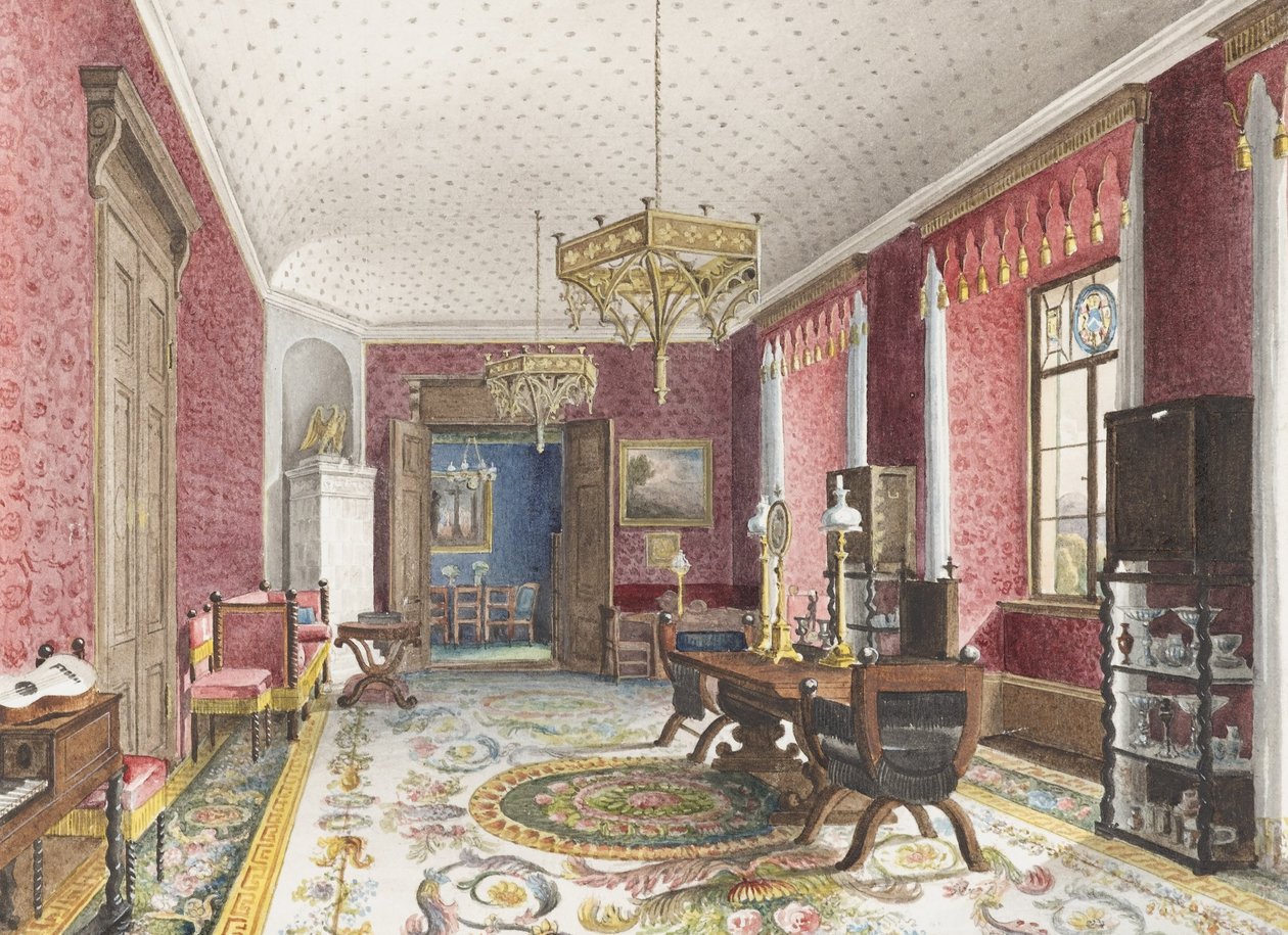 O quarto vermelho, Schloss Fischbach de Friedrich Wilhelm Klose