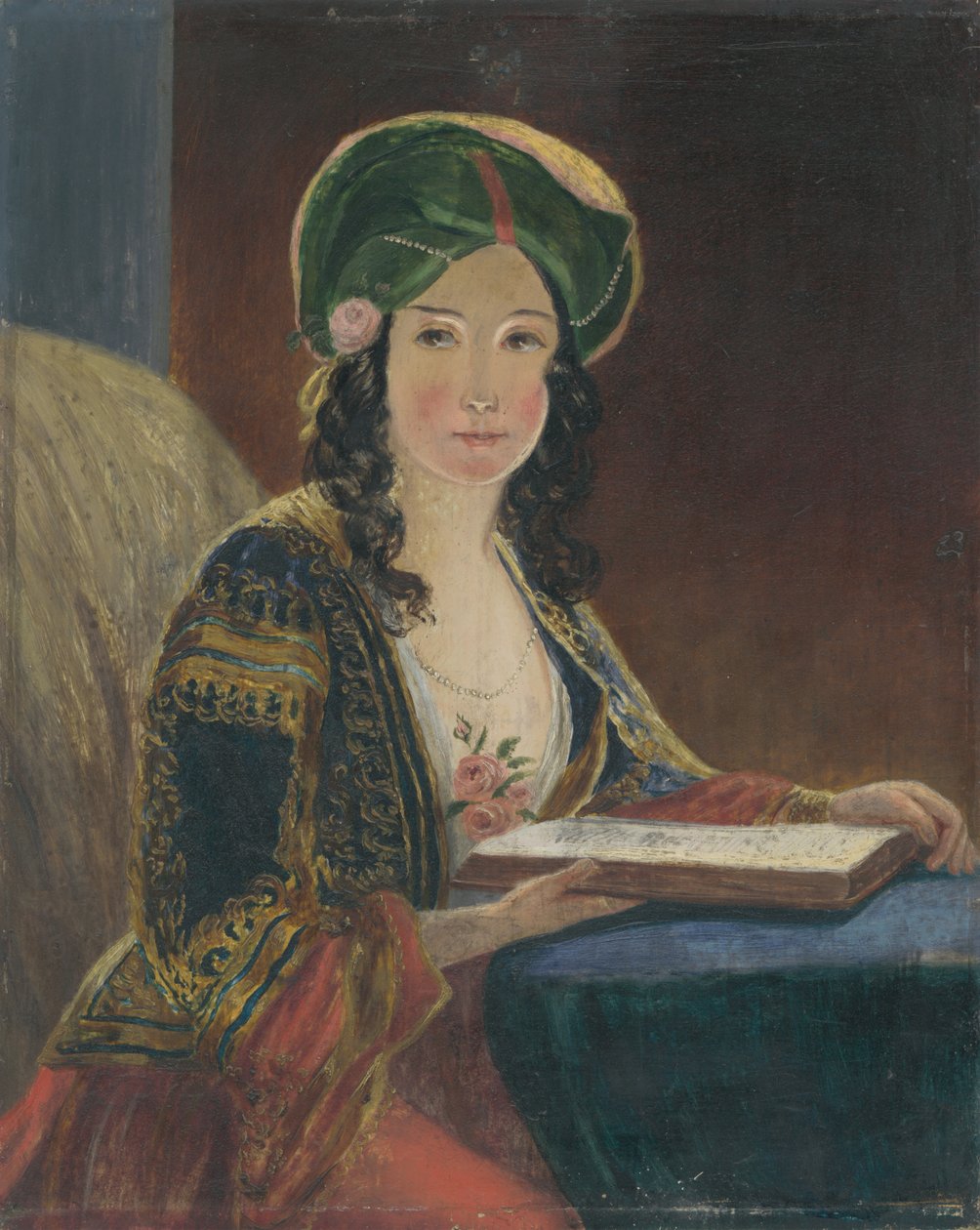 Mulher jovem, em, oriental, traje, (Die, Morgenländerin, -, copy) de Friedrich von Amerling