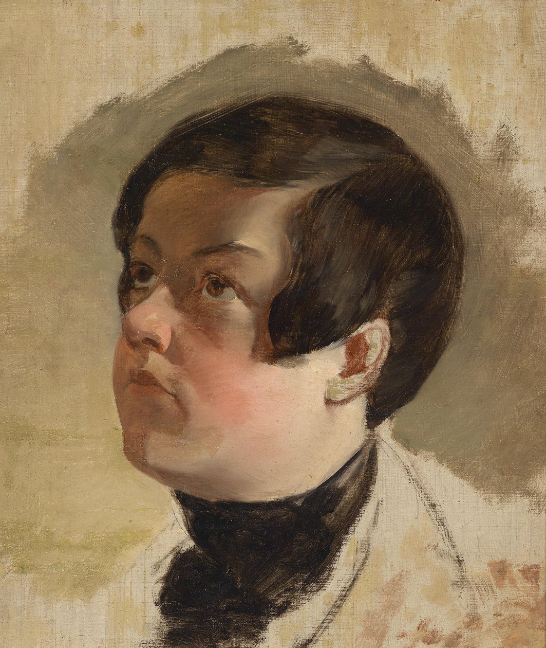 Estude na cabeça de um menino de Friedrich von Amerling