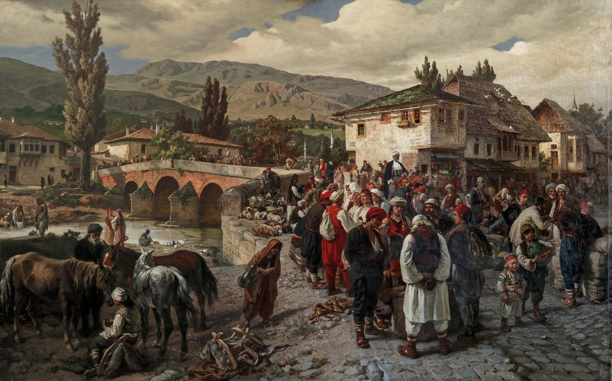 Na Ponte Latina em Sarajevo de Friedrich Alois Schönn