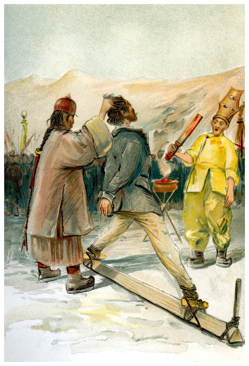 A tortura com ferro quente, 1898. de Friedrich Arnold Brockhaus