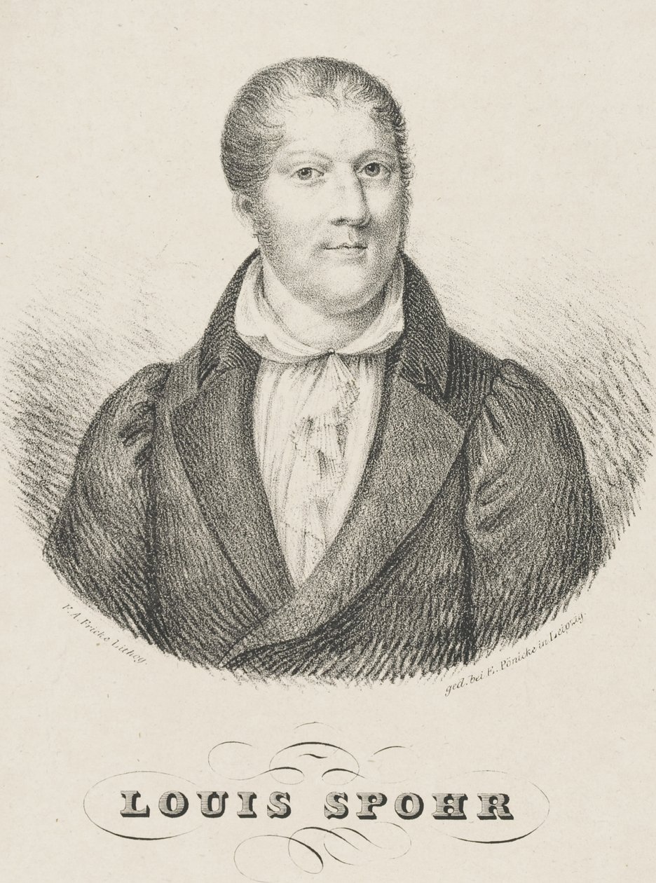 Retrato de Louis Spohr 1784-1859, c. 1830-1840. de Friedrich August Fricke