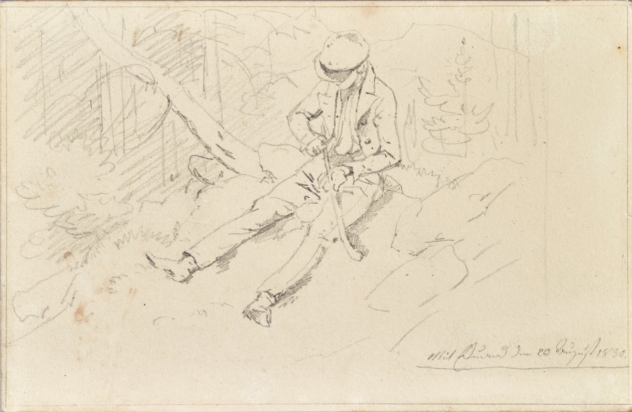 Jovem com boné com picos de Friedrich August Mathias Gauermann