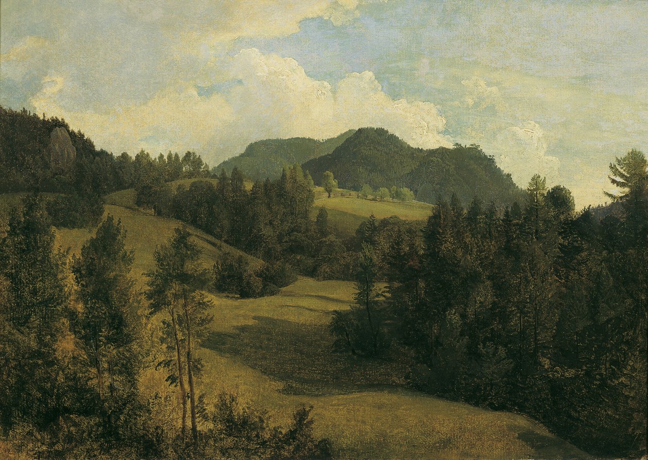 Paisagem perto de Miesenbach de Friedrich August Mathias Gauermann