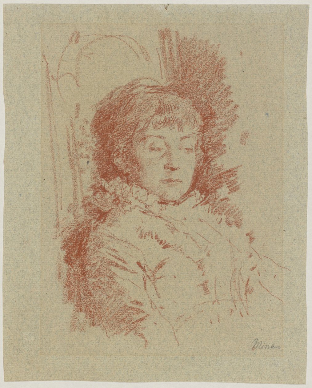 Retrato Mina Kaulbach de Friedrich August von Kaulbach