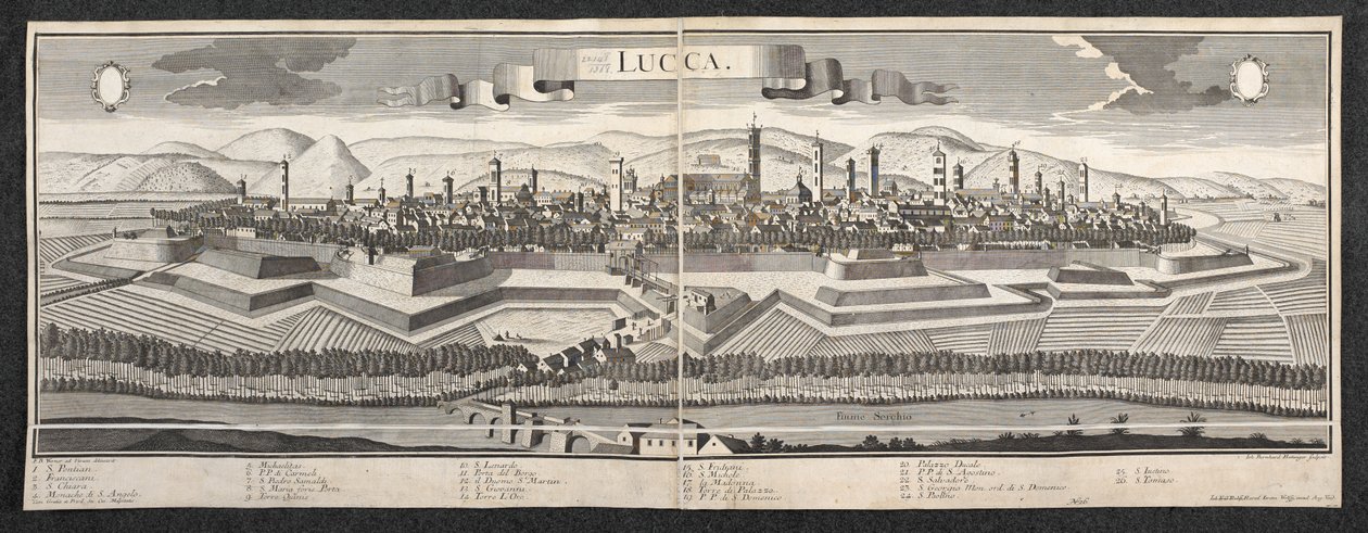 Vista de Lucca de Friedrich Bernhard Werner