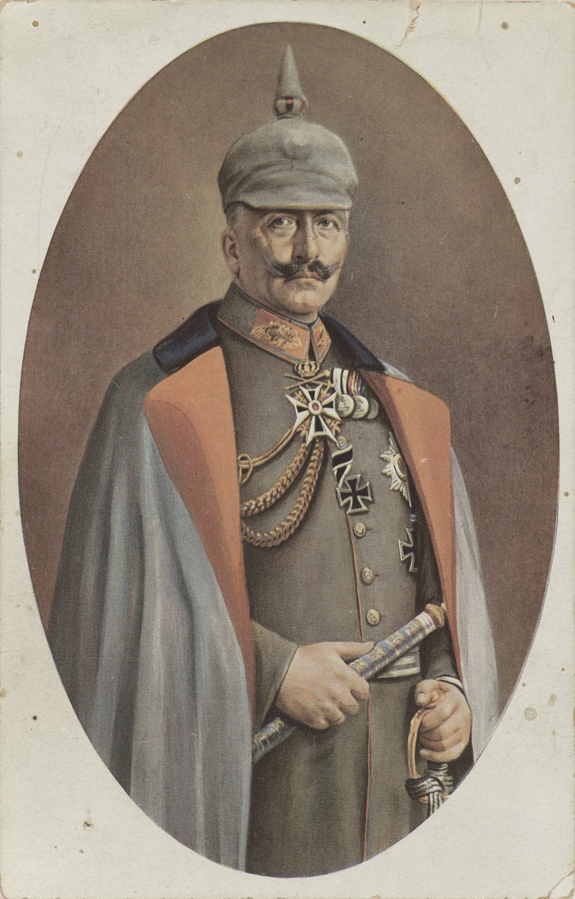 repro após retrato pintado Wilhelm II por R. Grabendorff Kaiser Wilhelm II (título no objeto) de Friedrich Bruckmann