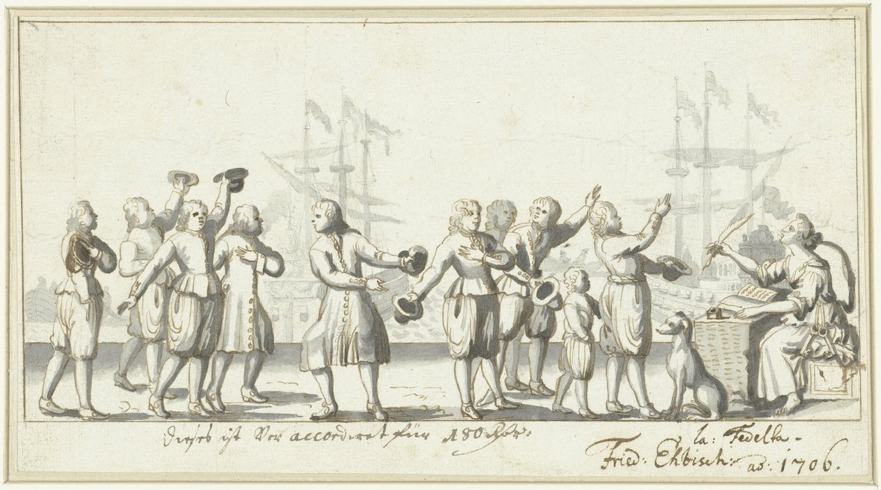 Alusão às negociações de paz em 1706 (?) de Friedrich Ebisch