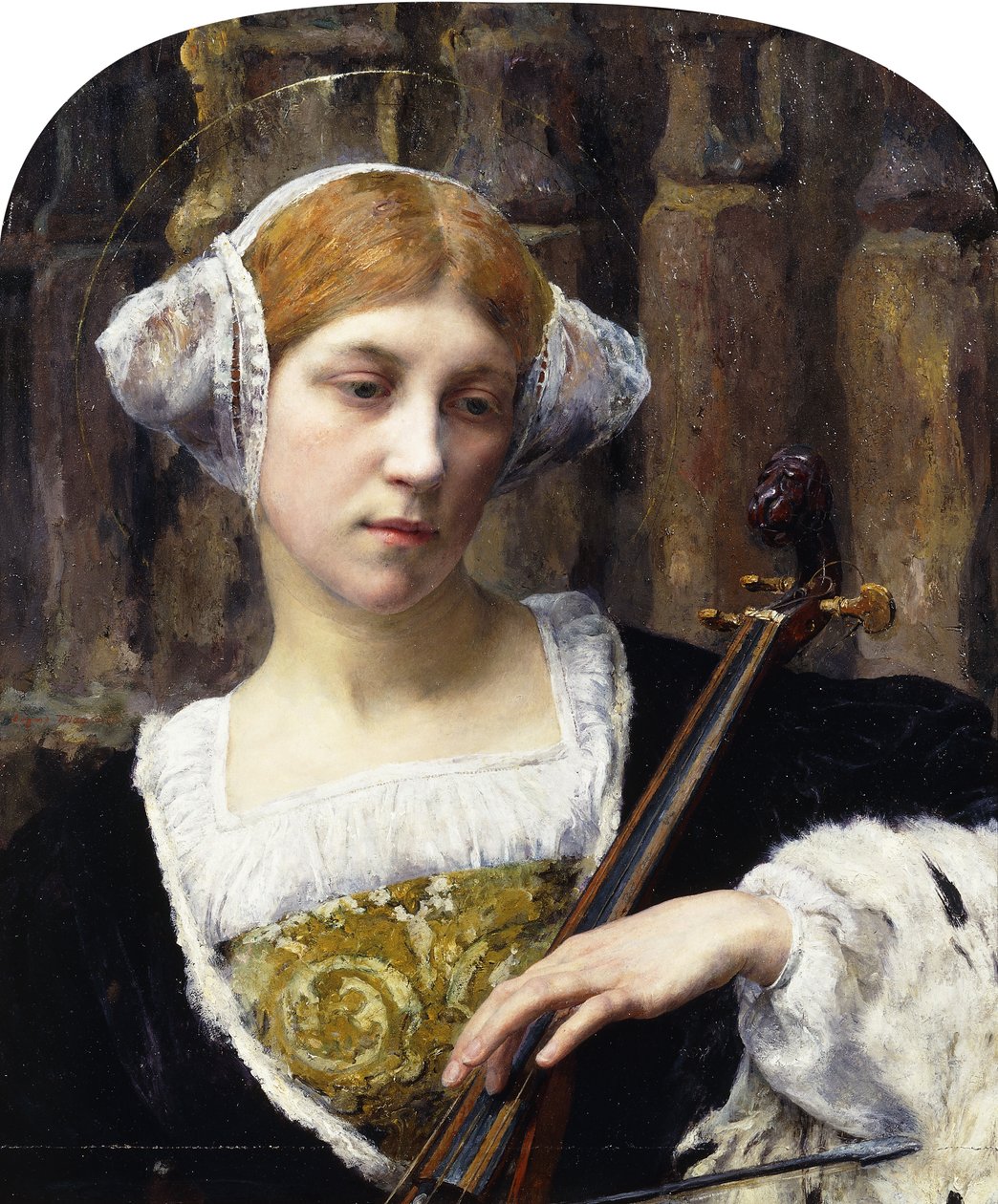 O violoncelo; A mulher com o violoncelo, de Friedrich Edouard Meyerheim