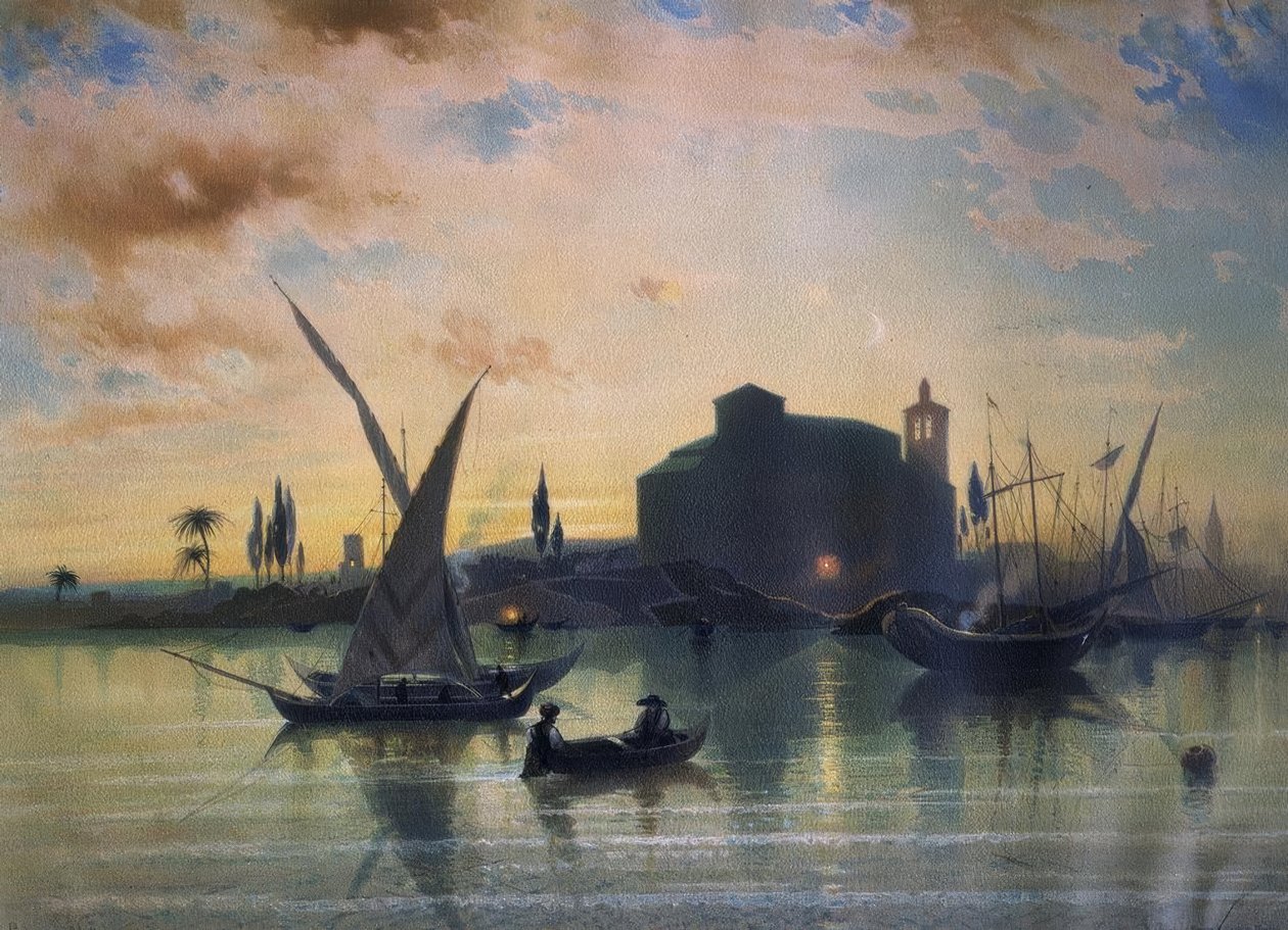 ESPANHA - VISTA SEVILHA - EL GUADALQUIVIR - 1867 de Friedrich Eibner