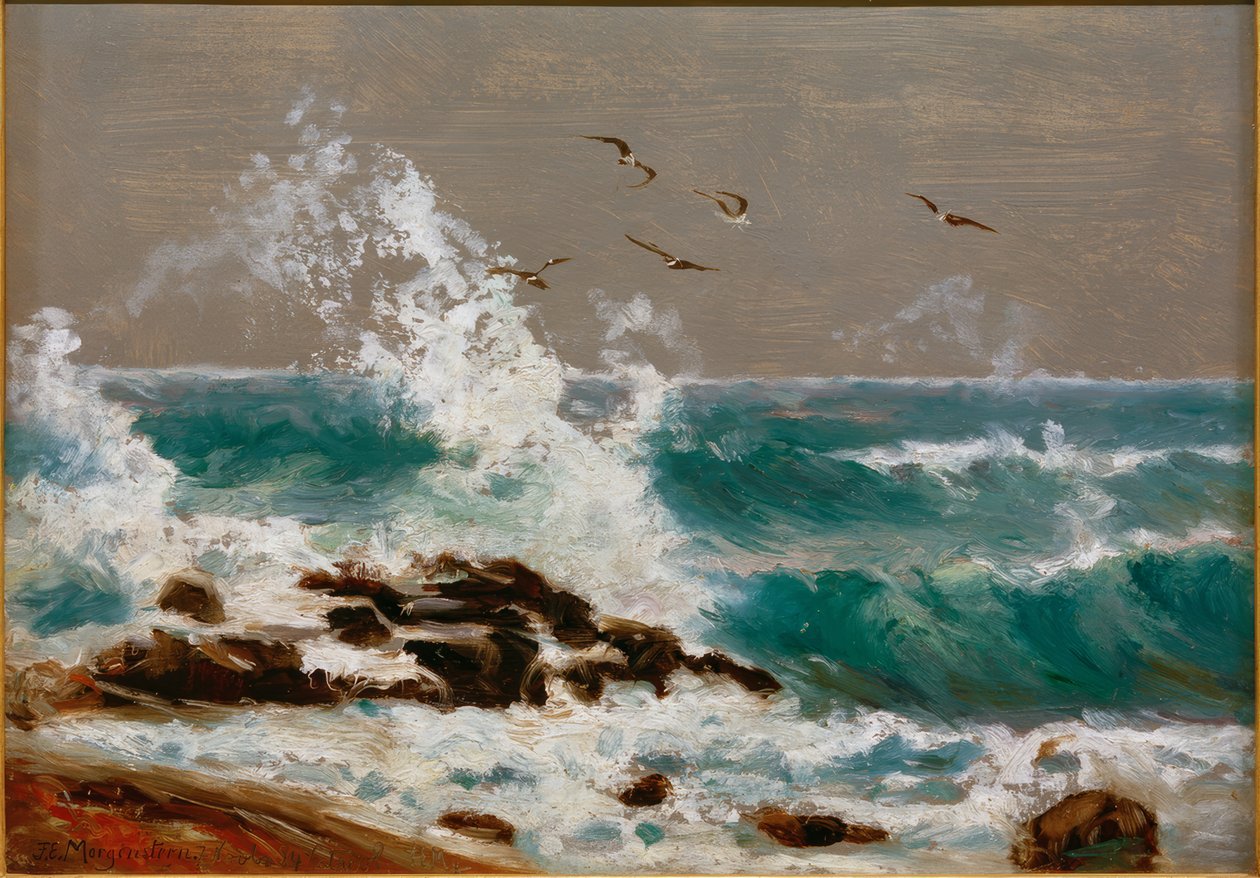Surfe com Vento Leste em Arran de Friedrich Ernst Morgenstern
