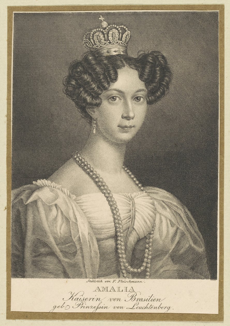 Amélie de Leuchtenberg 1812-1873, Imperatriz do Brasil, 1830. de Friedrich Fleischmann