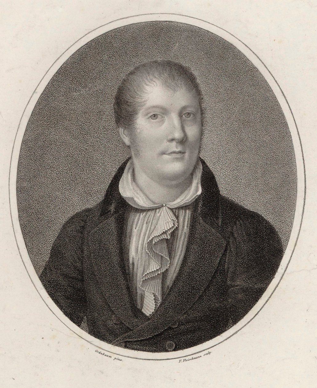 Retrato do violinista e compositor Louis Spohr 1784-1859, 1820. de Friedrich Fleischmann