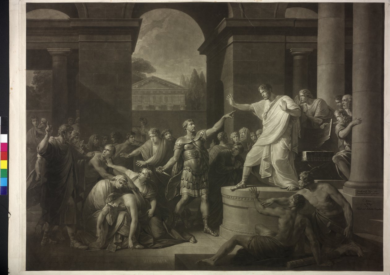Morte da Virgínia de Friedrich Heinrich Fuger