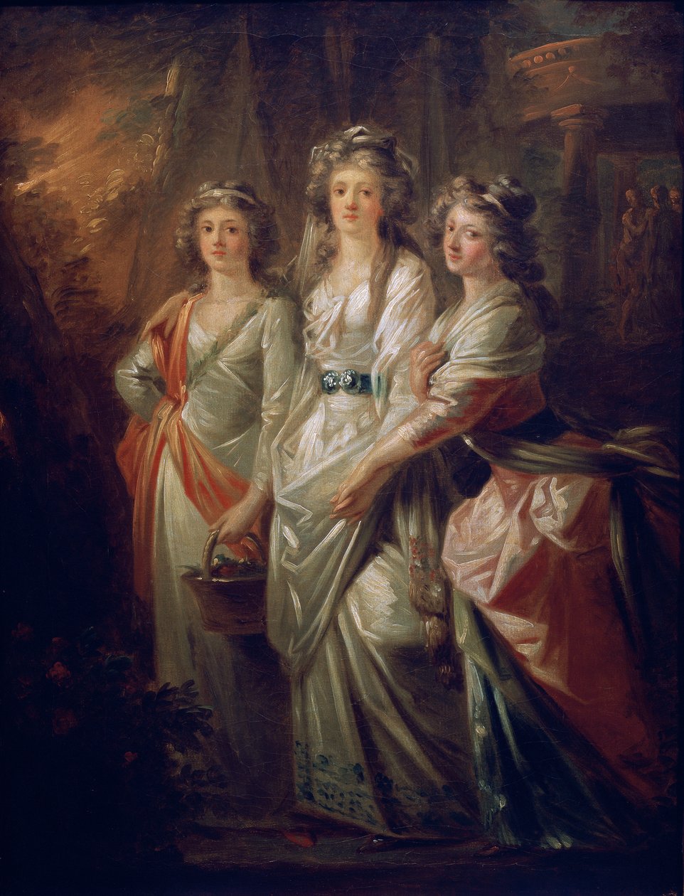As condessas Elisabeth, Christiane e Marie Karoline von Thun de Friedrich Heinrich Fuger